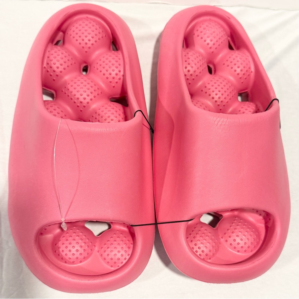 Pink Massage Bubble Slide Sandals sz 8